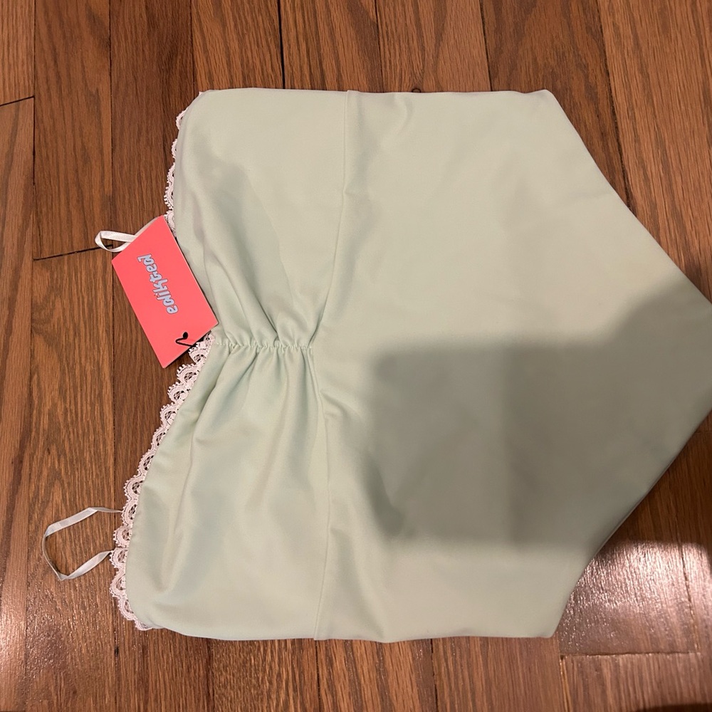 Edikted Green Strapless Crop Top